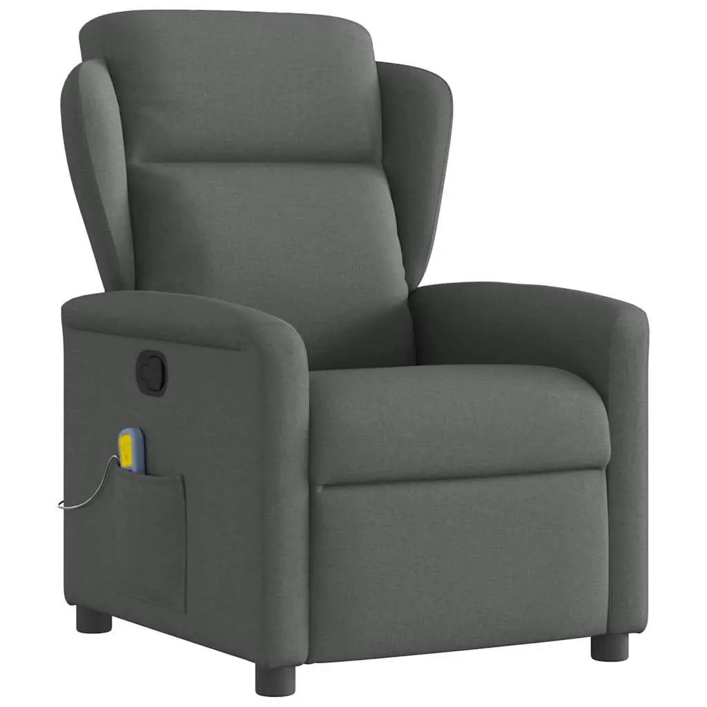 Grey Fabric Massage Recliner Chair