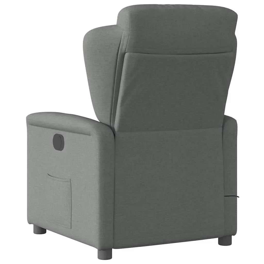 Grey Fabric Massage Recliner Chair