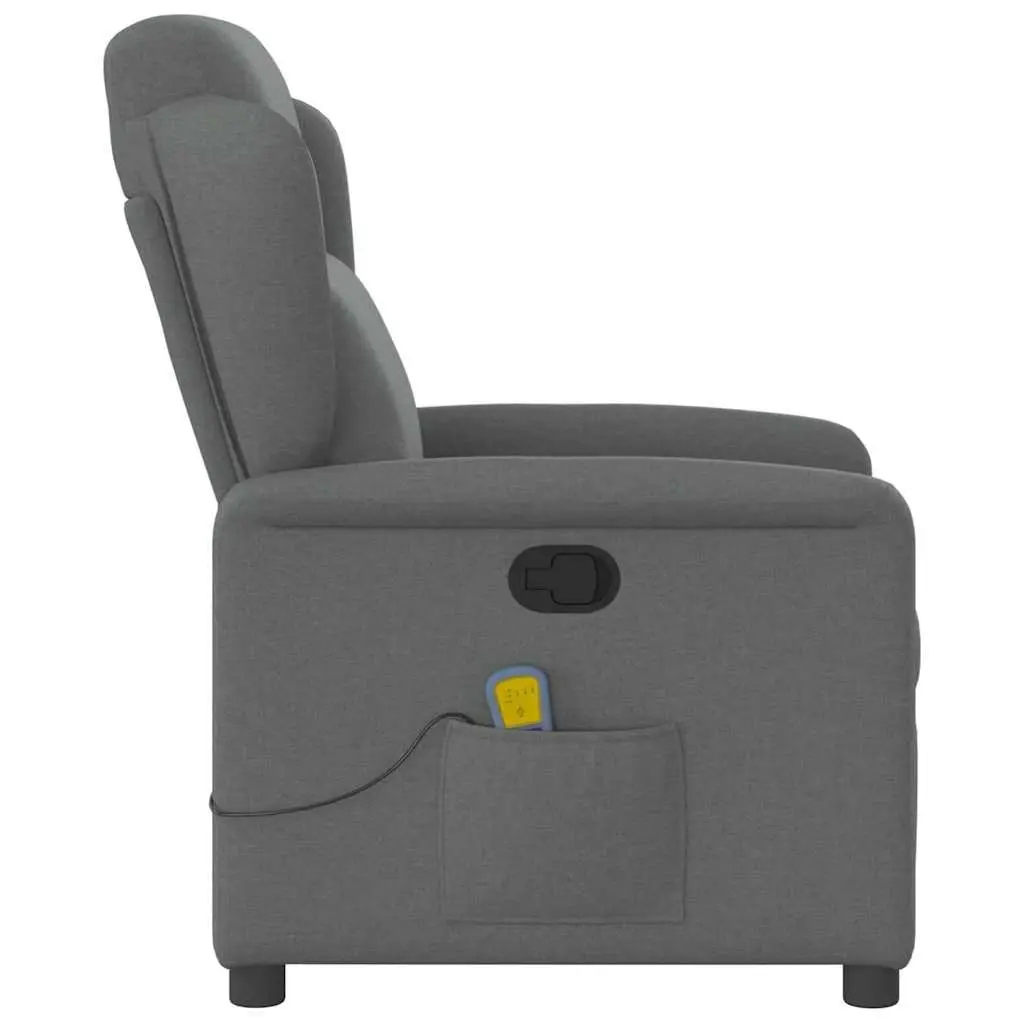Grey Fabric Massage Recliner Chair