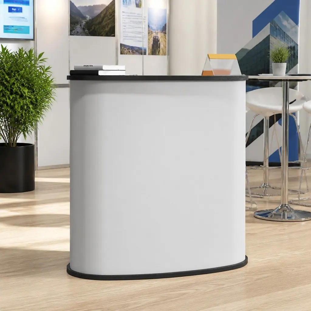 Trade Show Counter Foldable Portable Display 90x48x93cm White Exhibition Booth