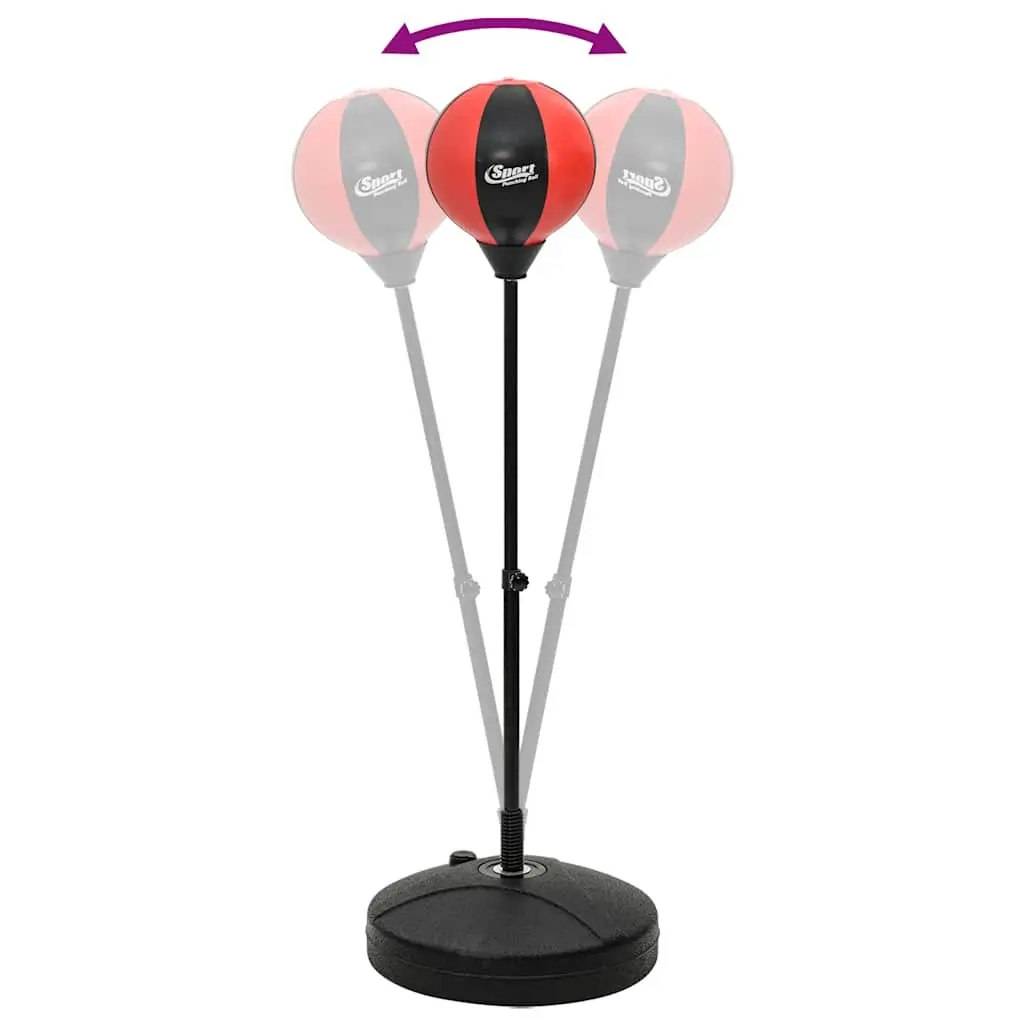 Punching Ball Set Multicolour Adjustable Height 81-122cm Boxing Gloves Air Pump