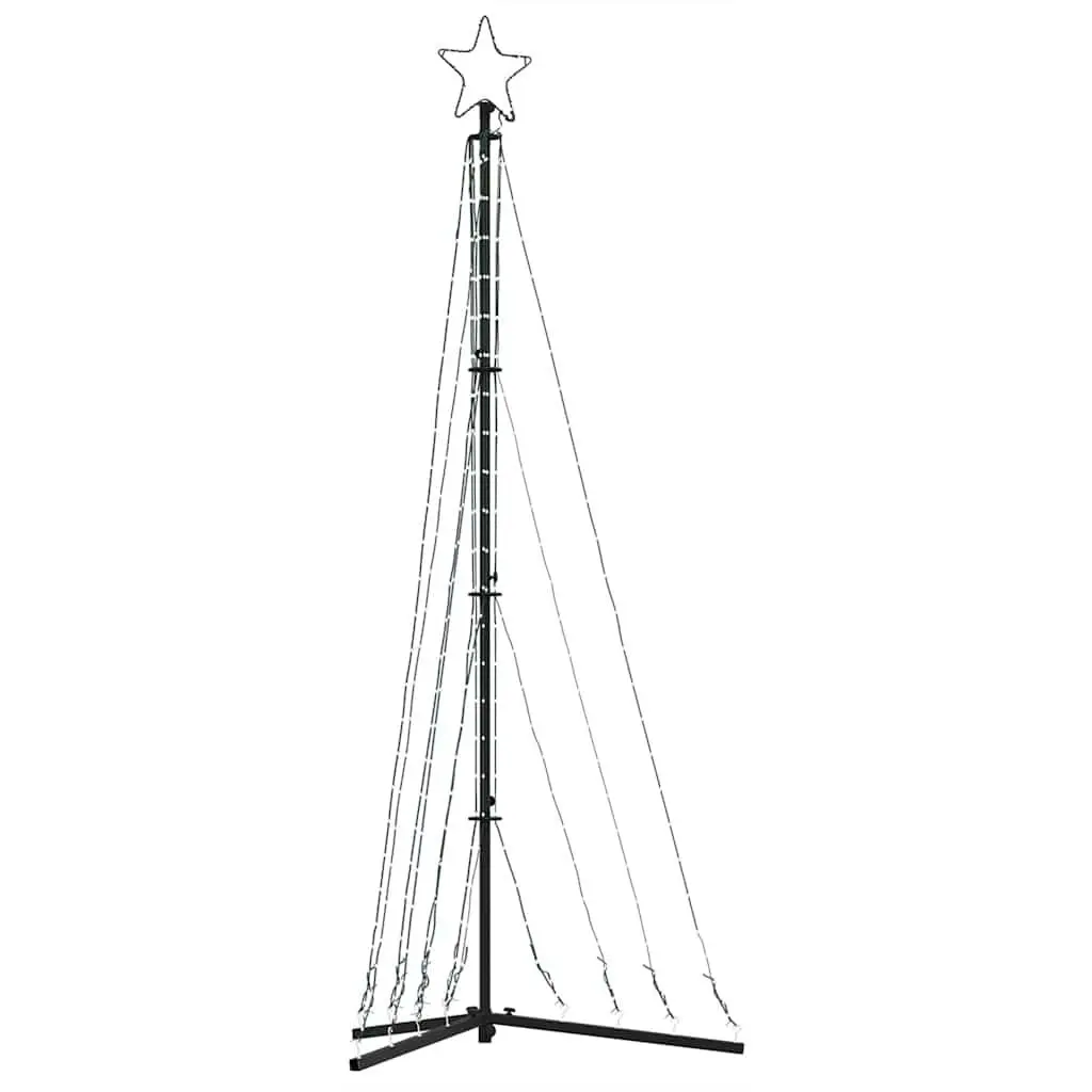 LED Christmas Tree White 187cm 339 Warm White Lights 8 Effects Indoor Outdoor