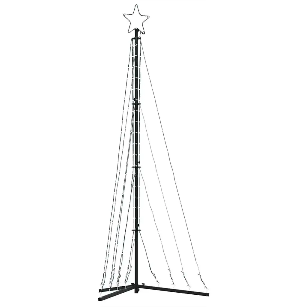 LED Christmas Tree Cold White 187cm 339 Lights 8 Effects Indoor Outdoor