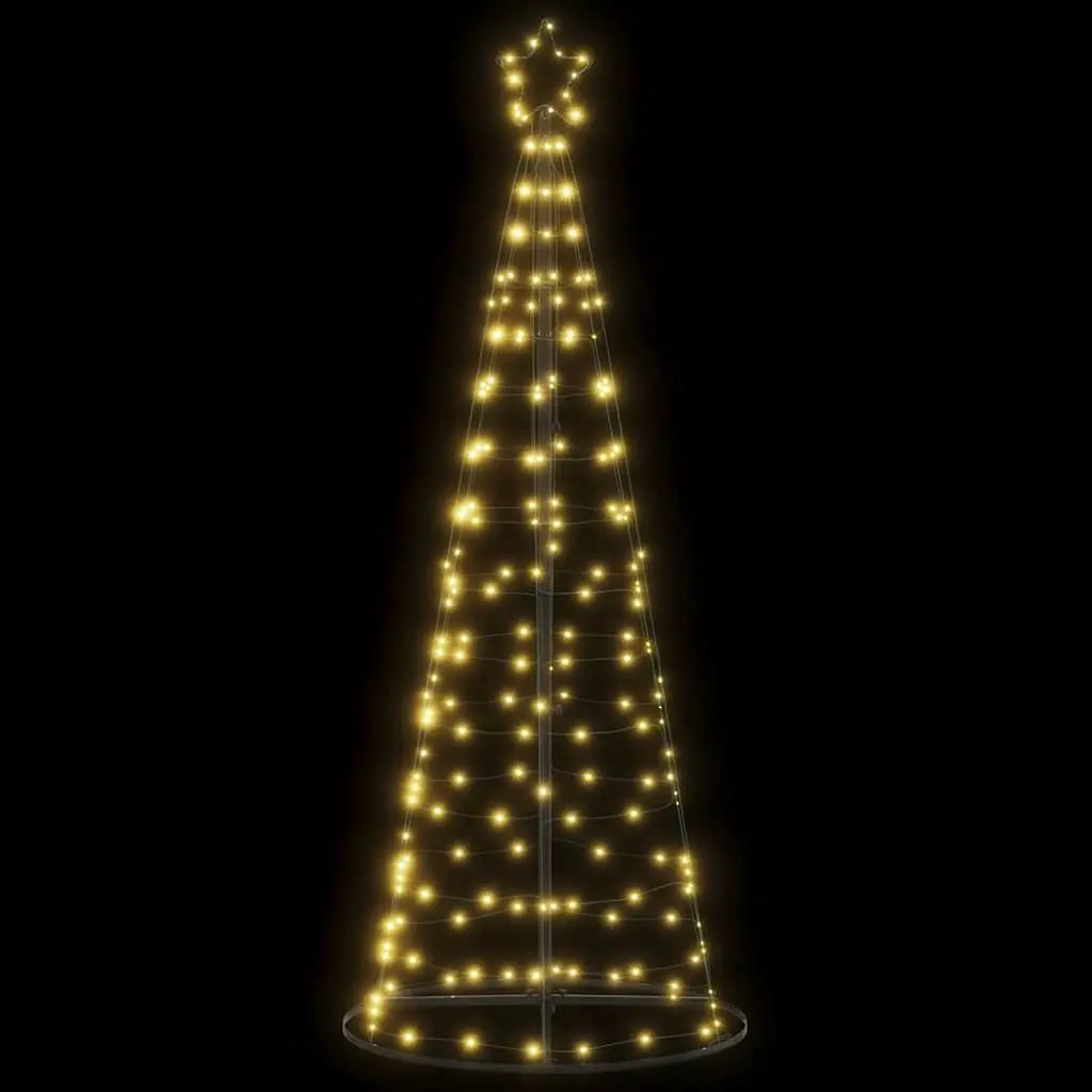 LED Christmas Tree Warm White 180cm 200 Lights 8 Effects Indoor Outdoor Holiday