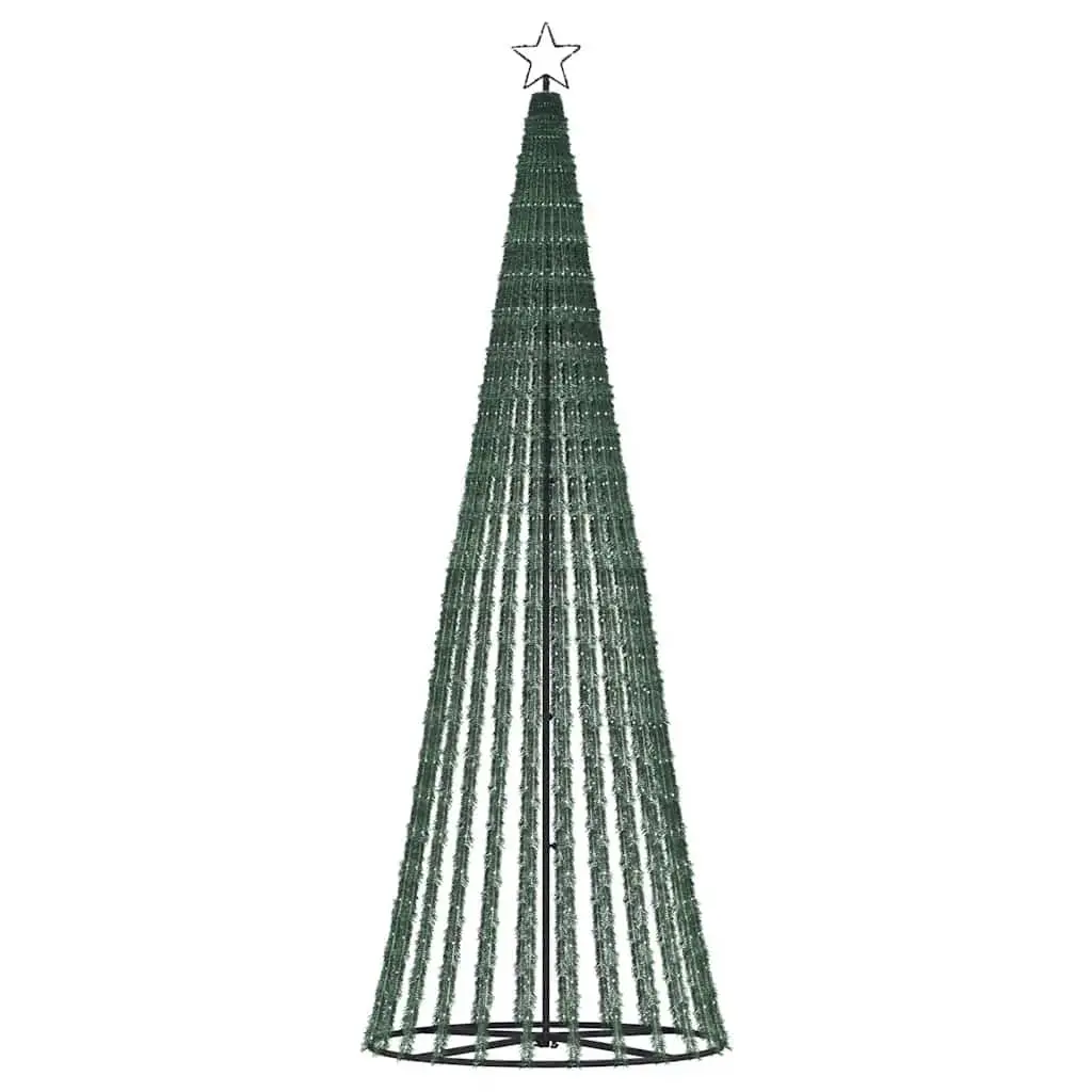 LED Christmas Tree Warm White 250cm 475 Lights 8 Effects Indoor Outdoor