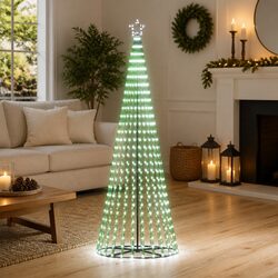 LED Christmas Tree 475 Cold White Lights 8 Effects Indoor Outdoor Holiday
