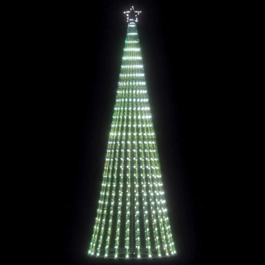 LED Christmas Tree White 250 cm 475 Cold White Lights 8 Effects Indoor Outdoor