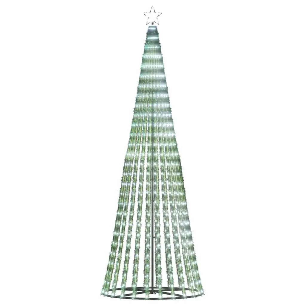 LED Christmas Tree White 250 cm 475 Cold White Lights 8 Effects Indoor Outdoor