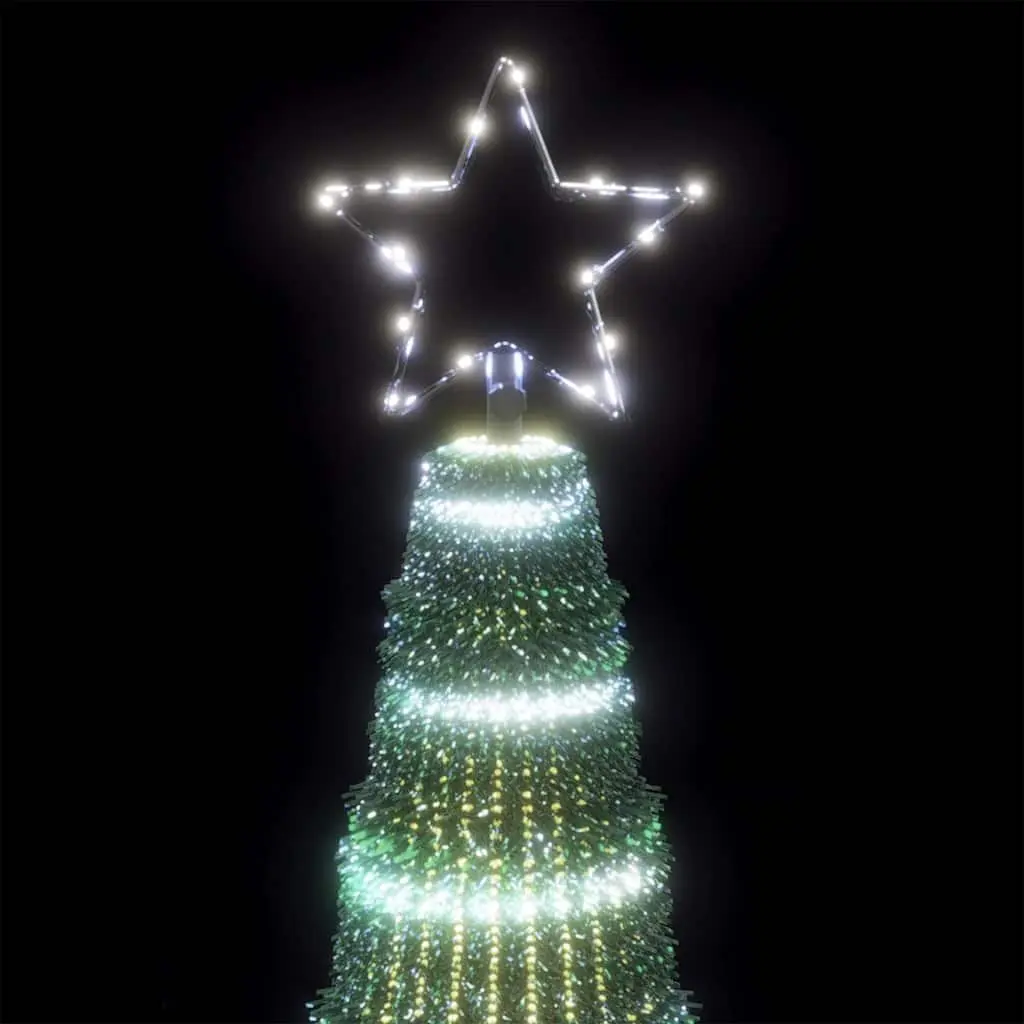 LED Christmas Tree White 250 cm 475 Cold White Lights 8 Effects Indoor Outdoor