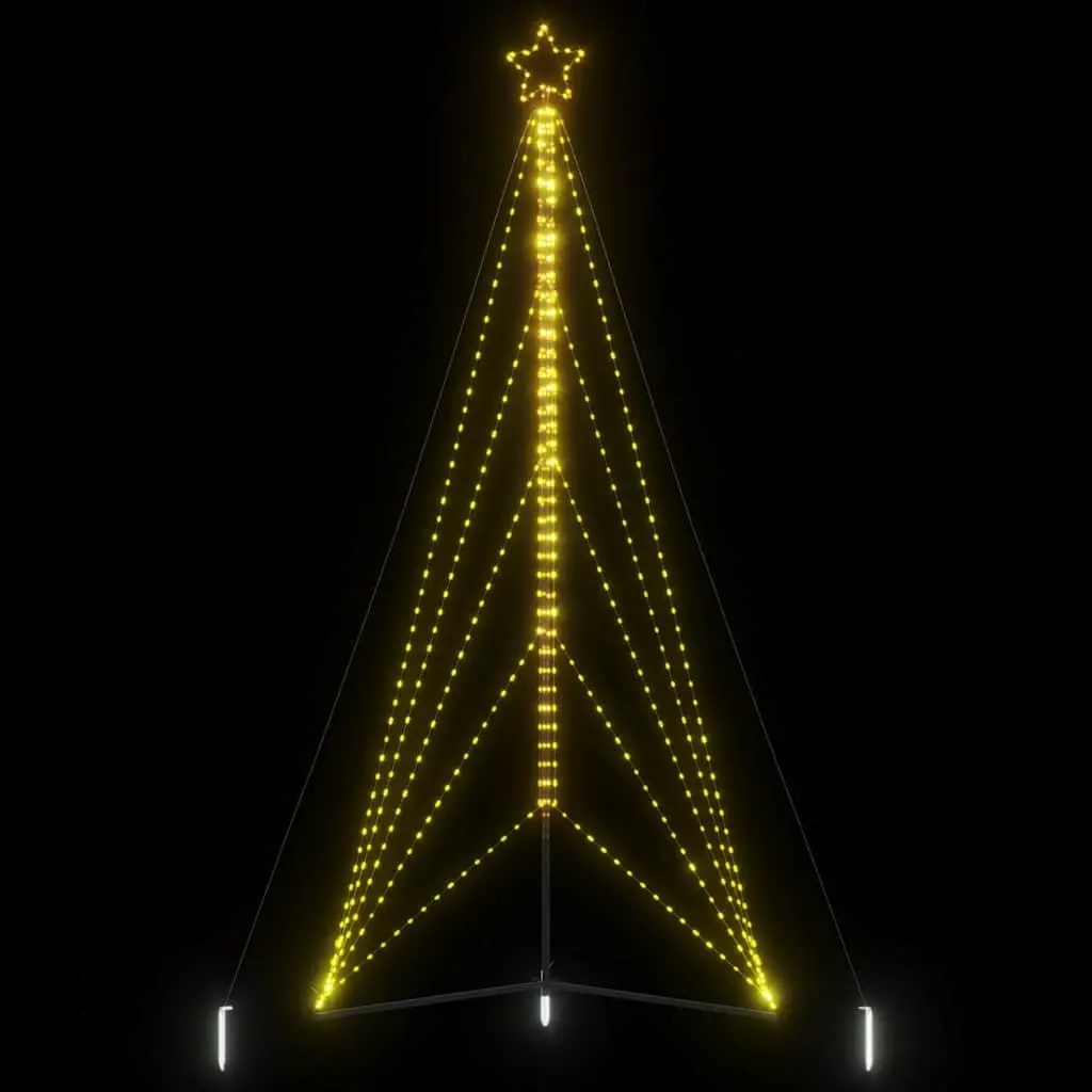 LED Christmas Tree White 4045cm 615 Warm White Lights 8 Effects Indoor Outdoor Holiday