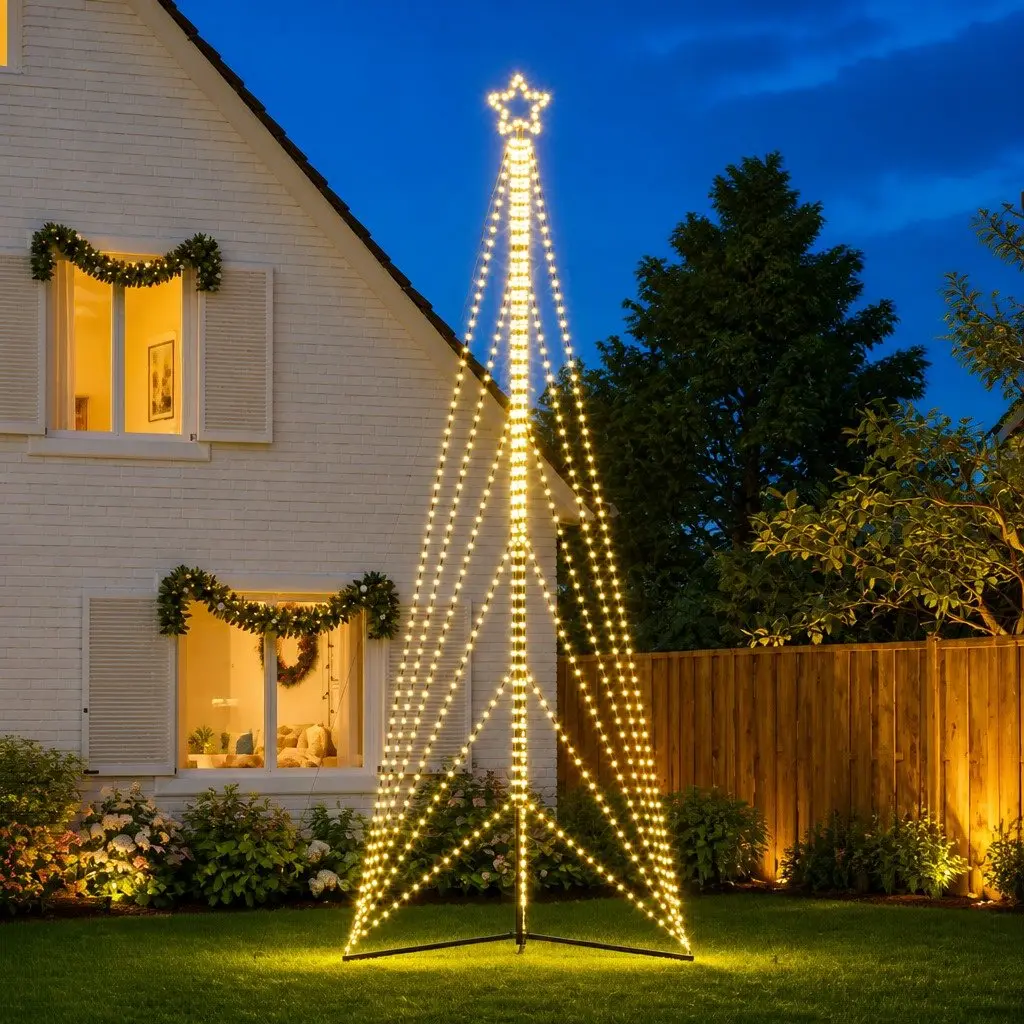 LED Christmas Tree Warm White 478cm 861 Lights Indoor Outdoor Holiday Decoration