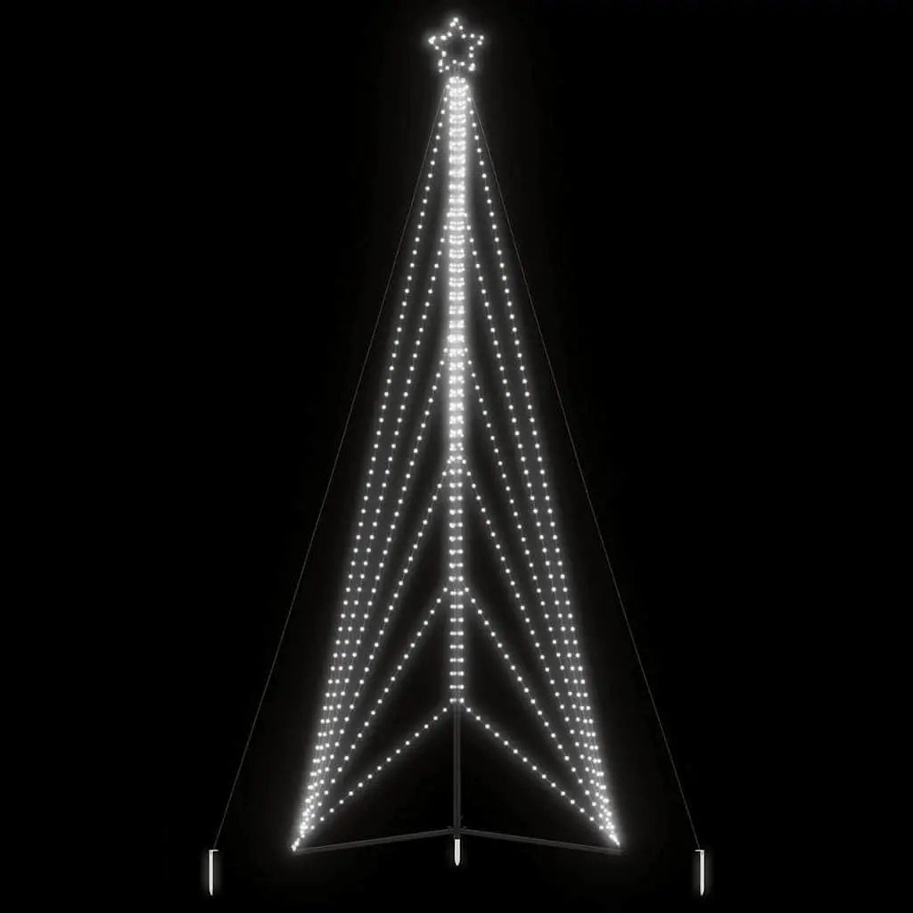 LED Christmas Tree Cold White 478cm 861 Lights 8 Effects Indoor Outdoor