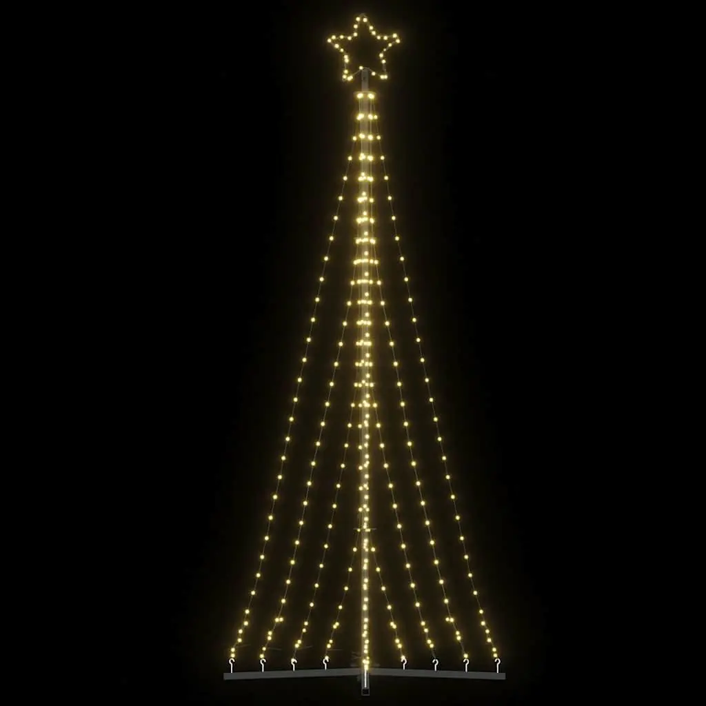 LED Christmas Tree Warm White 240cm 447 Lights 8 Effects Indoor Outdoor