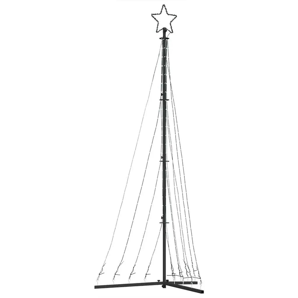 LED Christmas Tree Warm White 240cm 447 Lights 8 Effects Indoor Outdoor
