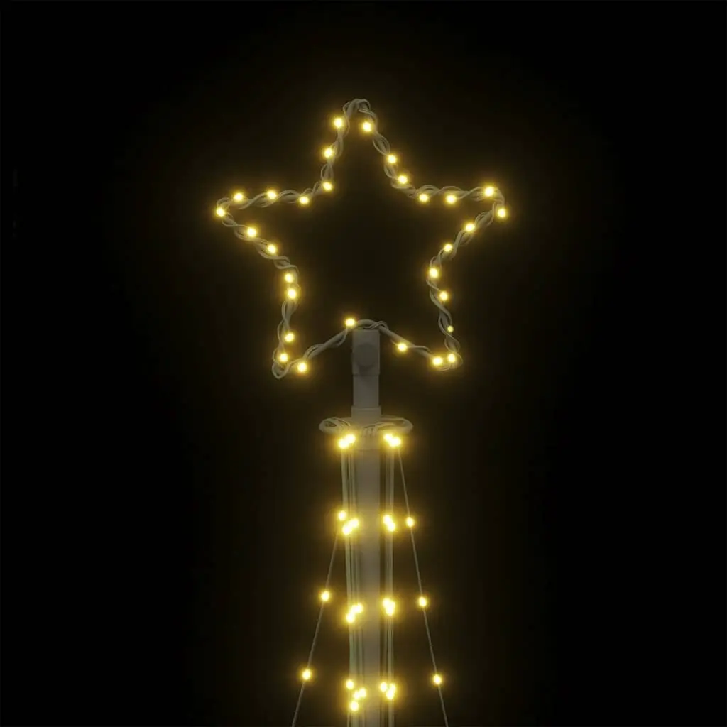 LED Christmas Tree Warm White 240cm 447 Lights 8 Effects Indoor Outdoor