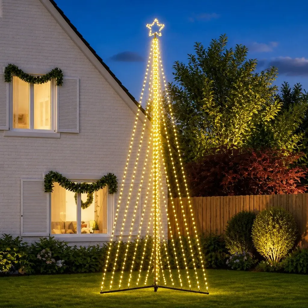 LED Christmas Tree Warm White 478cm 789 Lights 8 Effects Indoor Outdoor Holiday