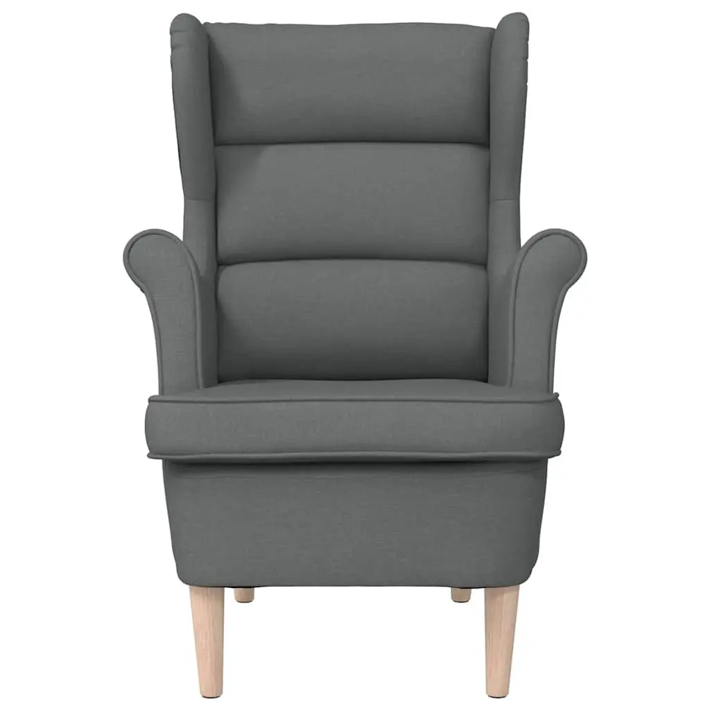 Armchair Dark Grey Lounge Seat Comfortable Relaxing Chair Home Living Room