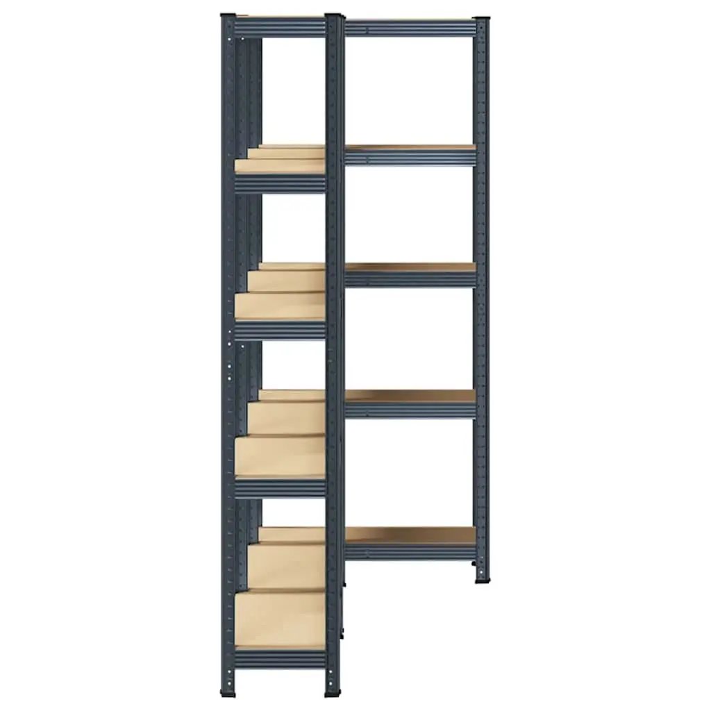 Industrial Storage Shelves 5-Layer Steel Engineered Wood Garage Shelving Unit