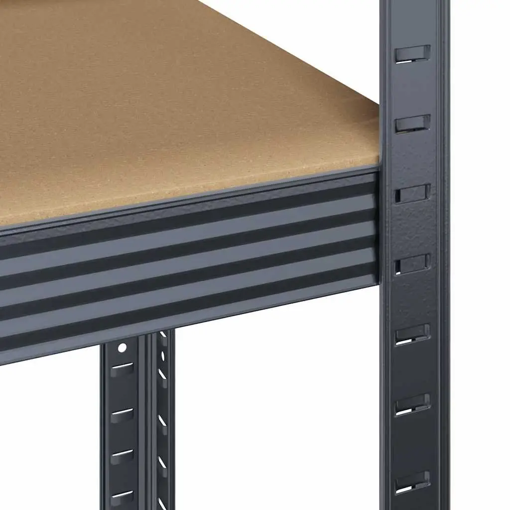 5-Layer Industrial Storage Shelf Anthracite Steel Engineered Wood Garage