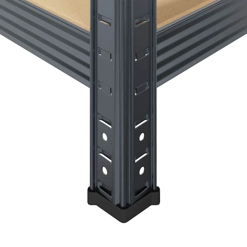 5-Layer Industrial Storage Shelf Anthracite Steel Engineered Wood Garage