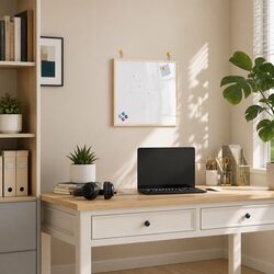Magnetic Whiteboard in Pine Frame 40x40cm