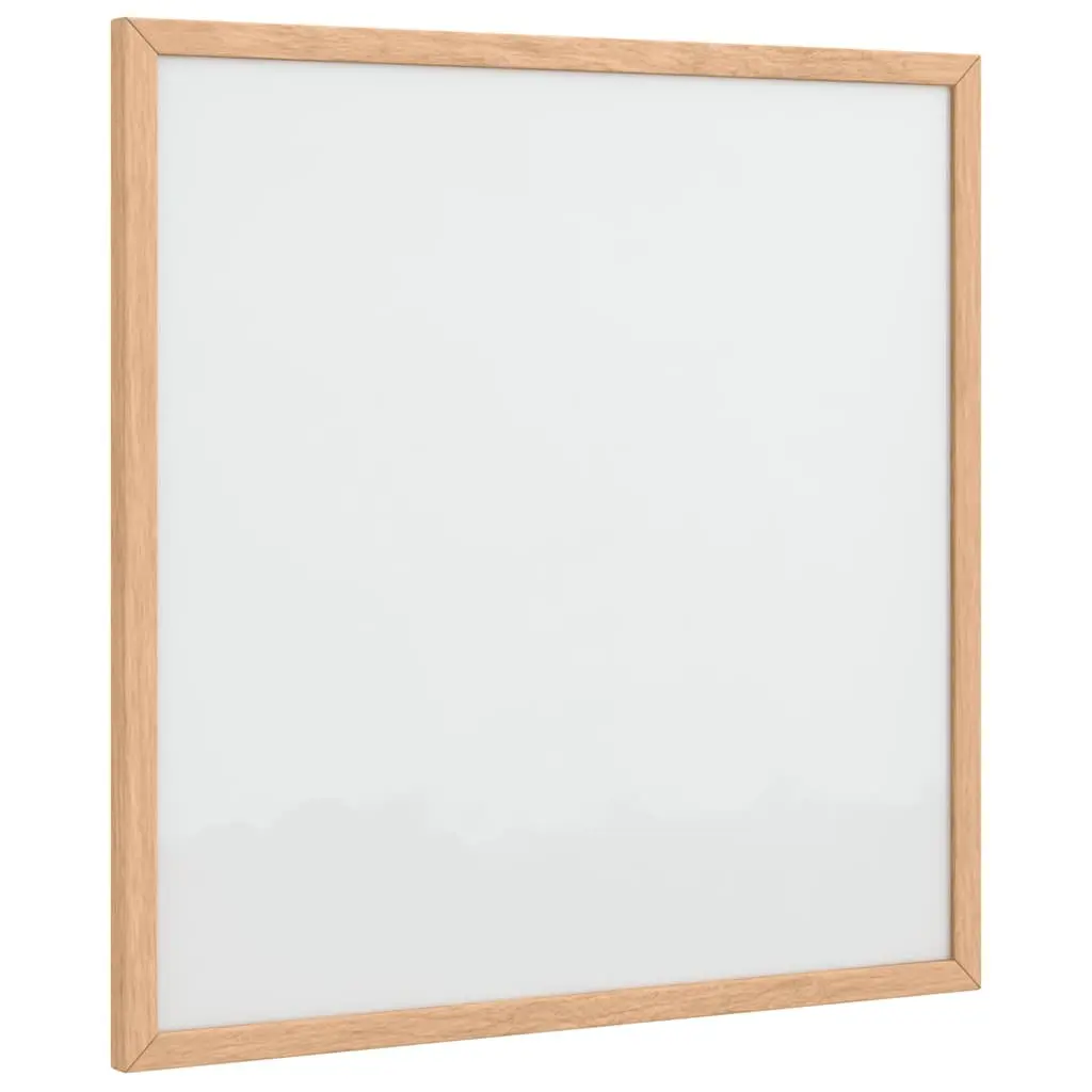 Magnetic Whiteboard Dry Erase Board Pine Wood Frame 40x40cm Smooth Lacquer-Coated Surface