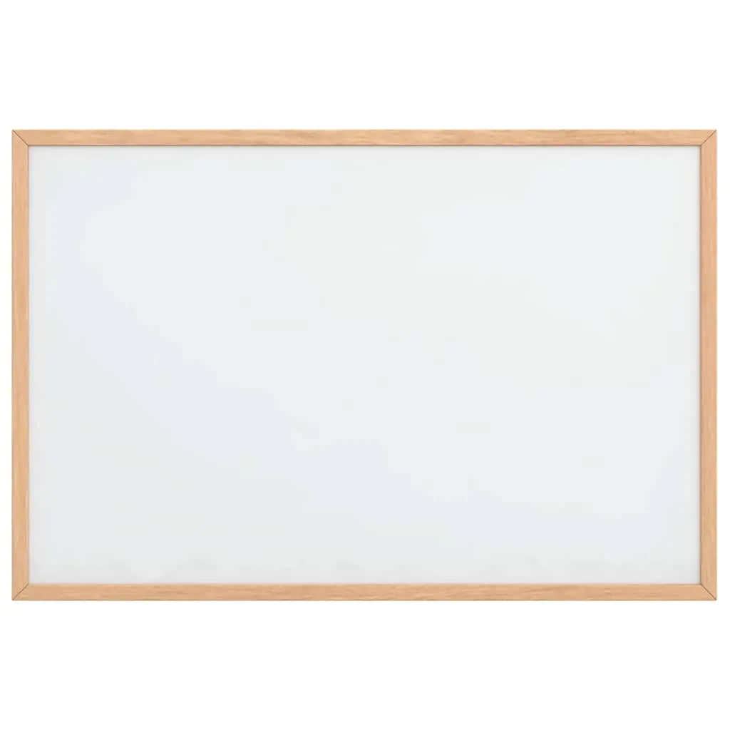Magnetic Whiteboard Pine Wood Frame 60x40cm Easy Clean Surface