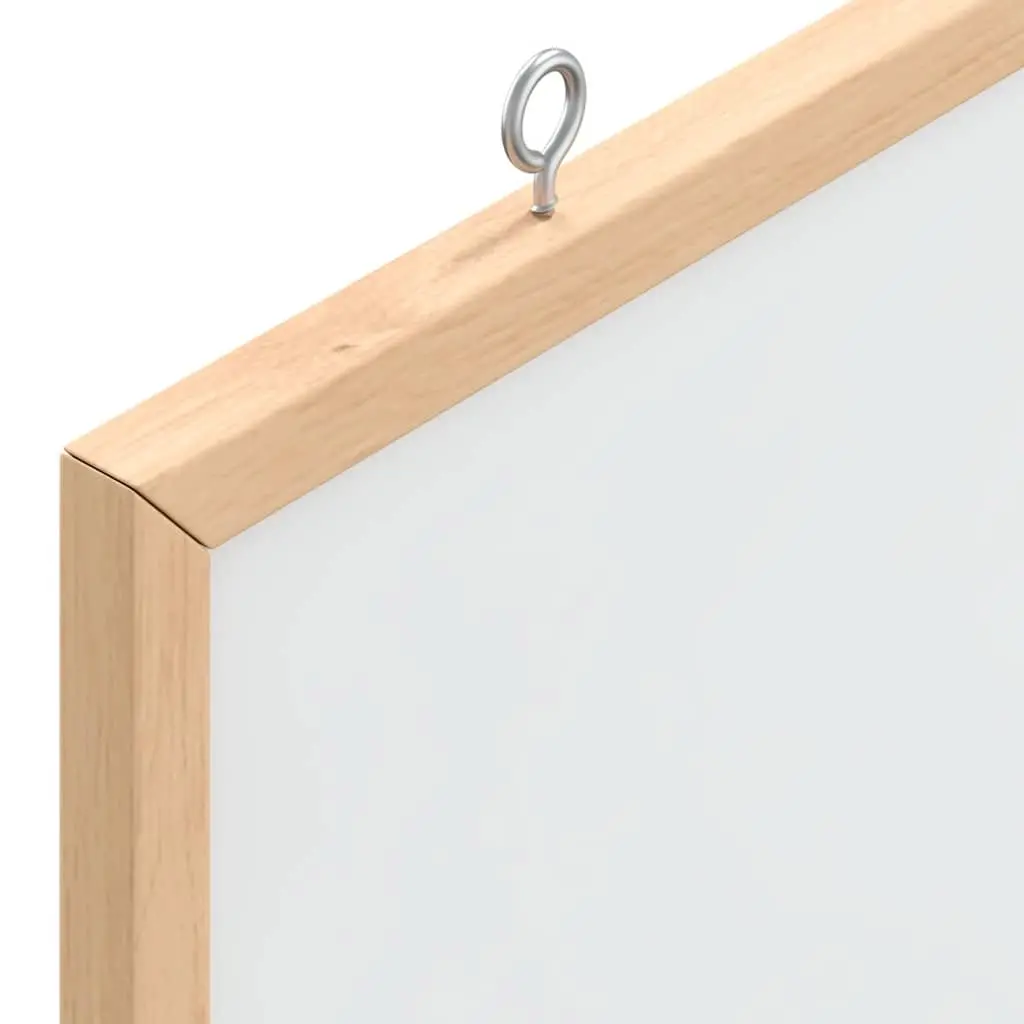 Magnetic Whiteboard Pine Wood Frame 60x40cm Easy Clean Surface