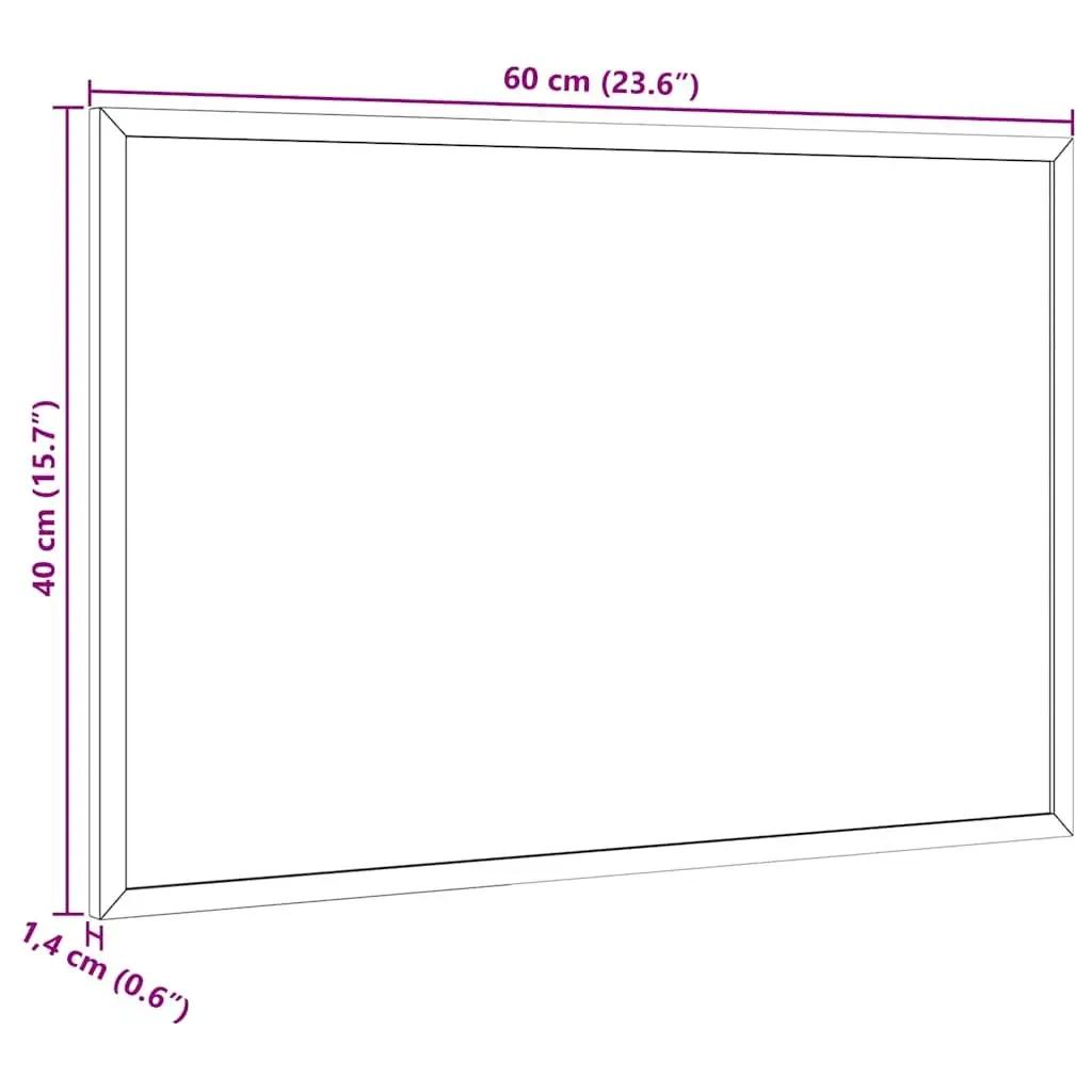 Magnetic Whiteboard Pine Wood Frame 60x40cm Easy Clean Surface