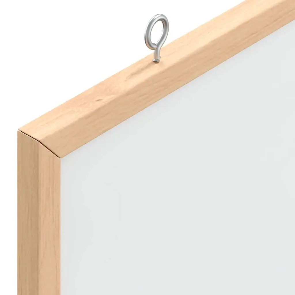 Magnetic Whiteboard White Solid Pine Wood Frame 60x55 cm Dry Erase Board