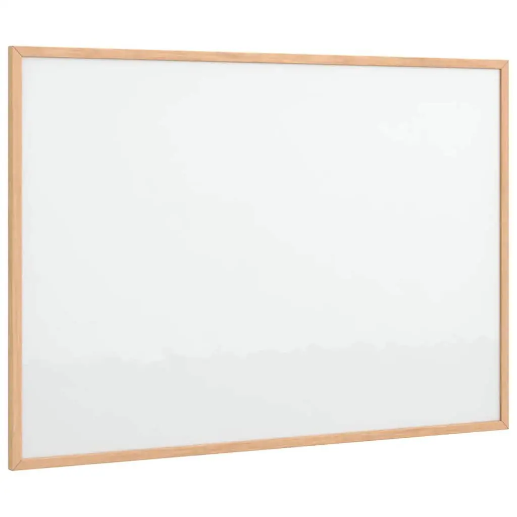 Magnetic Whiteboard Pine Wood Frame 80x55 cm Smooth Lacquer Coated Surface