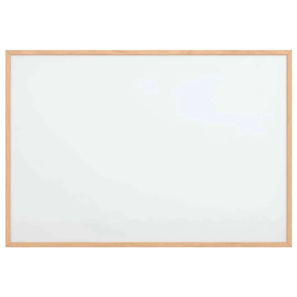 Magnetic Whiteboard Pine Wood Frame 80x55 cm Smooth Lacquer Coated Surface