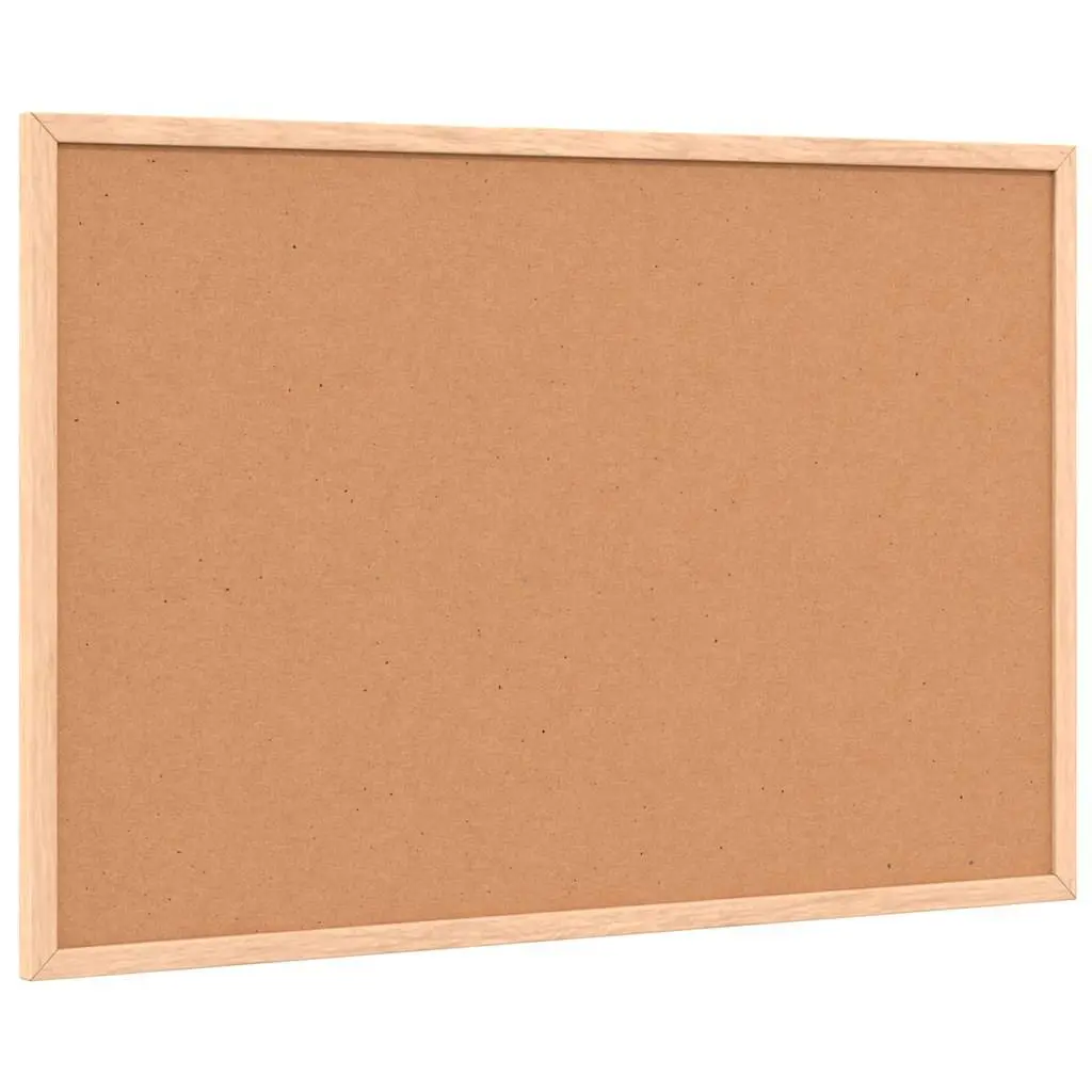 Cork Board Bulletin Board Pine Wood Frame 60x40cm Self-Healing Surface Office Organization