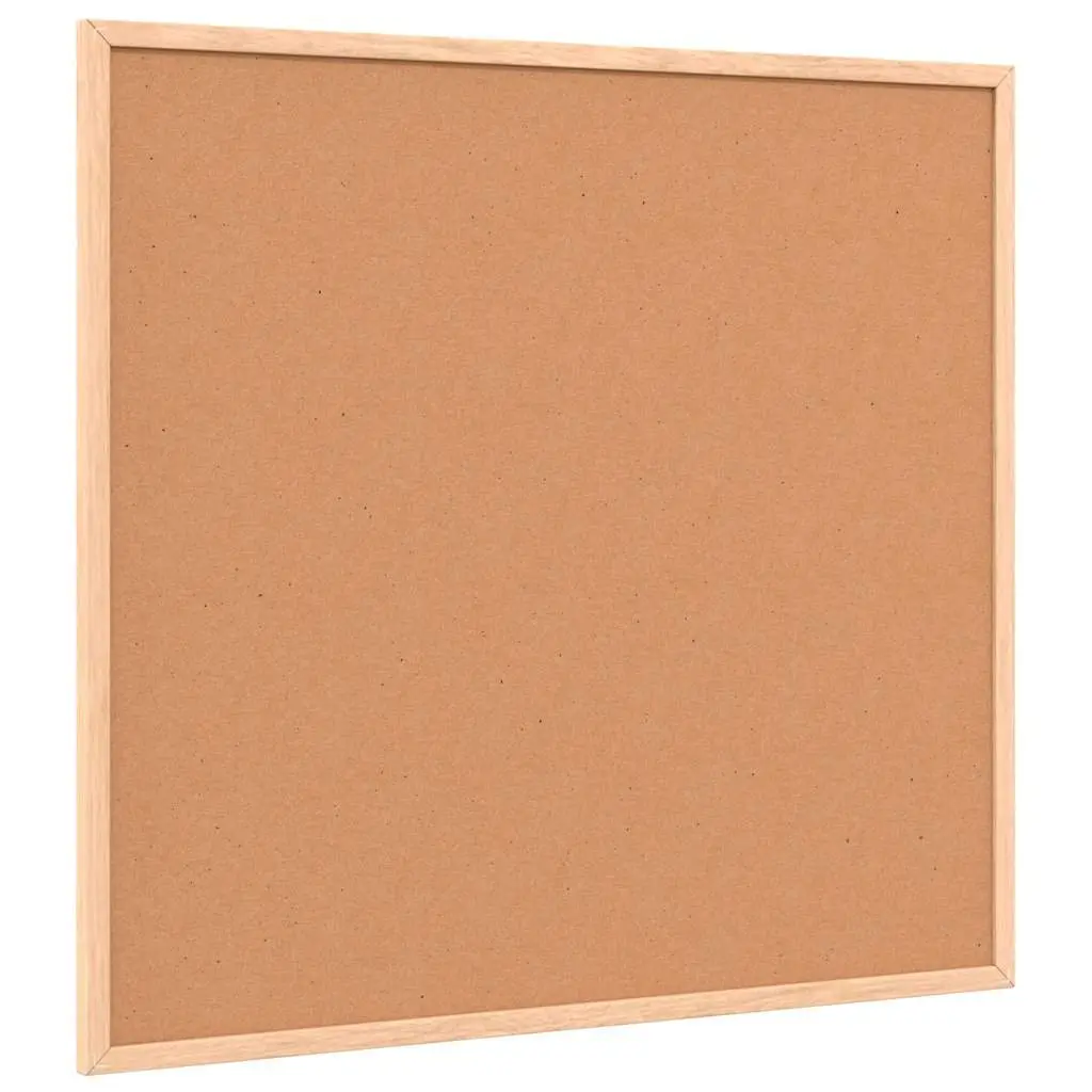 Cork Board Pinboard Solid Pine Wood Frame 60x55cm Self-Healing Surface Home Office