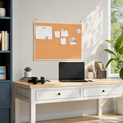 Cork Board Bulletin Notice Pin Board Solid Pine Wood Frame Home Office