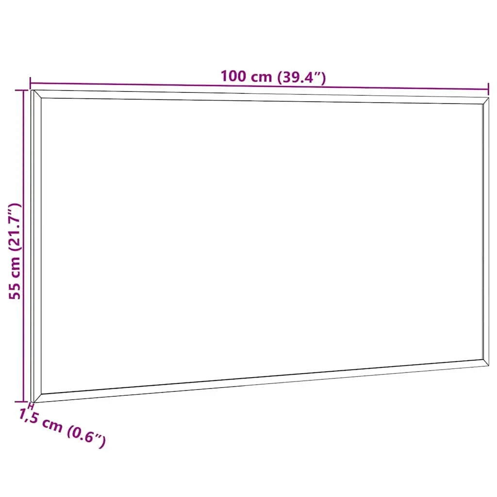 Cork Board Bulletin Display Pine Wood Frame 100x55 cm Self Healing Surface