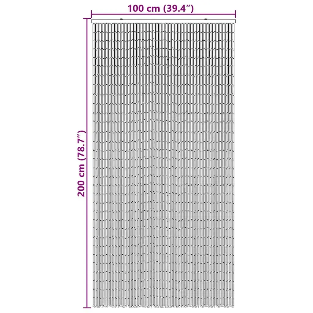 Insect Door Curtain Multicolour 100x200 cm Double-Sided Palm Tree Print Fly Screen Room Divider