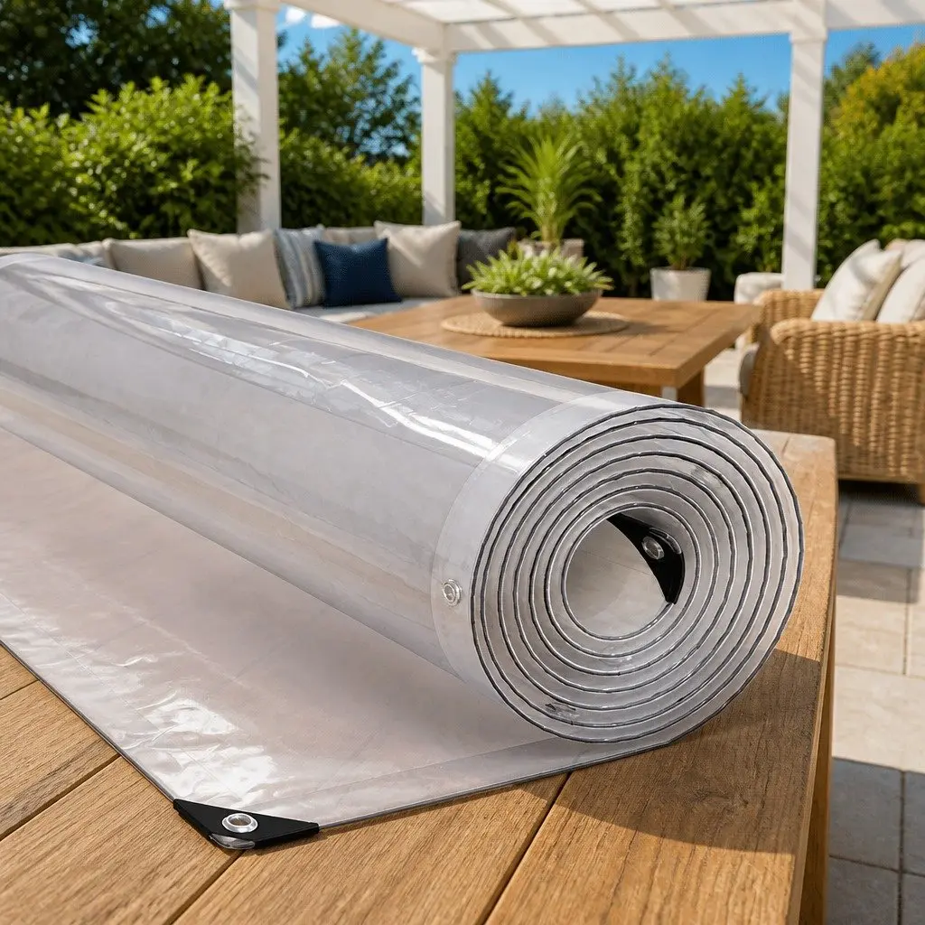 3x6m Clear Tarpaulin with Eyelets