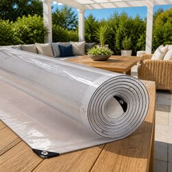 3x6m Clear Tarpaulin with Eyelets