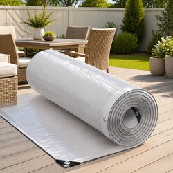 Clear Tarpaulin with Eyelets 3x8m Polyethylene Transparent Waterproof Cover