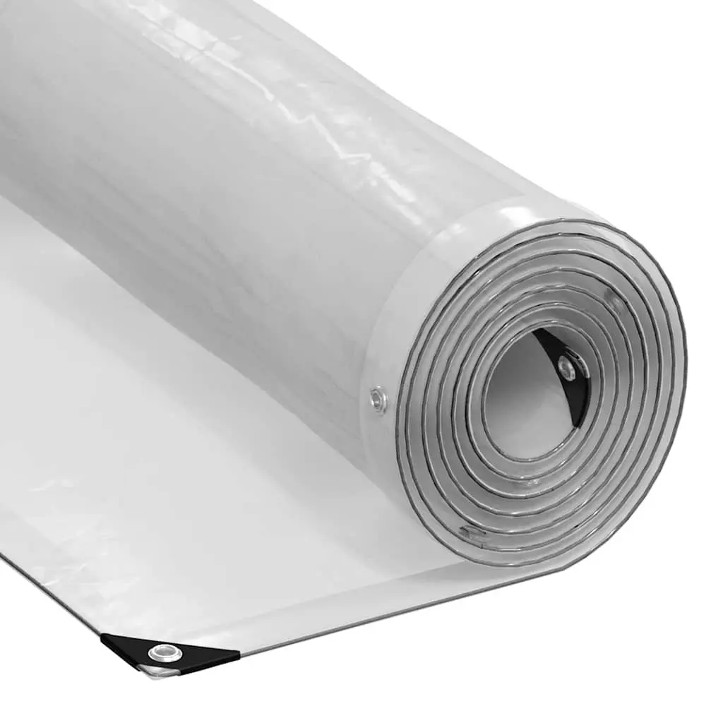 Clear Tarpaulin Transparent 3x8m Waterproof Polyethylene with Eyelets for Outdoor and Indoor Protection
