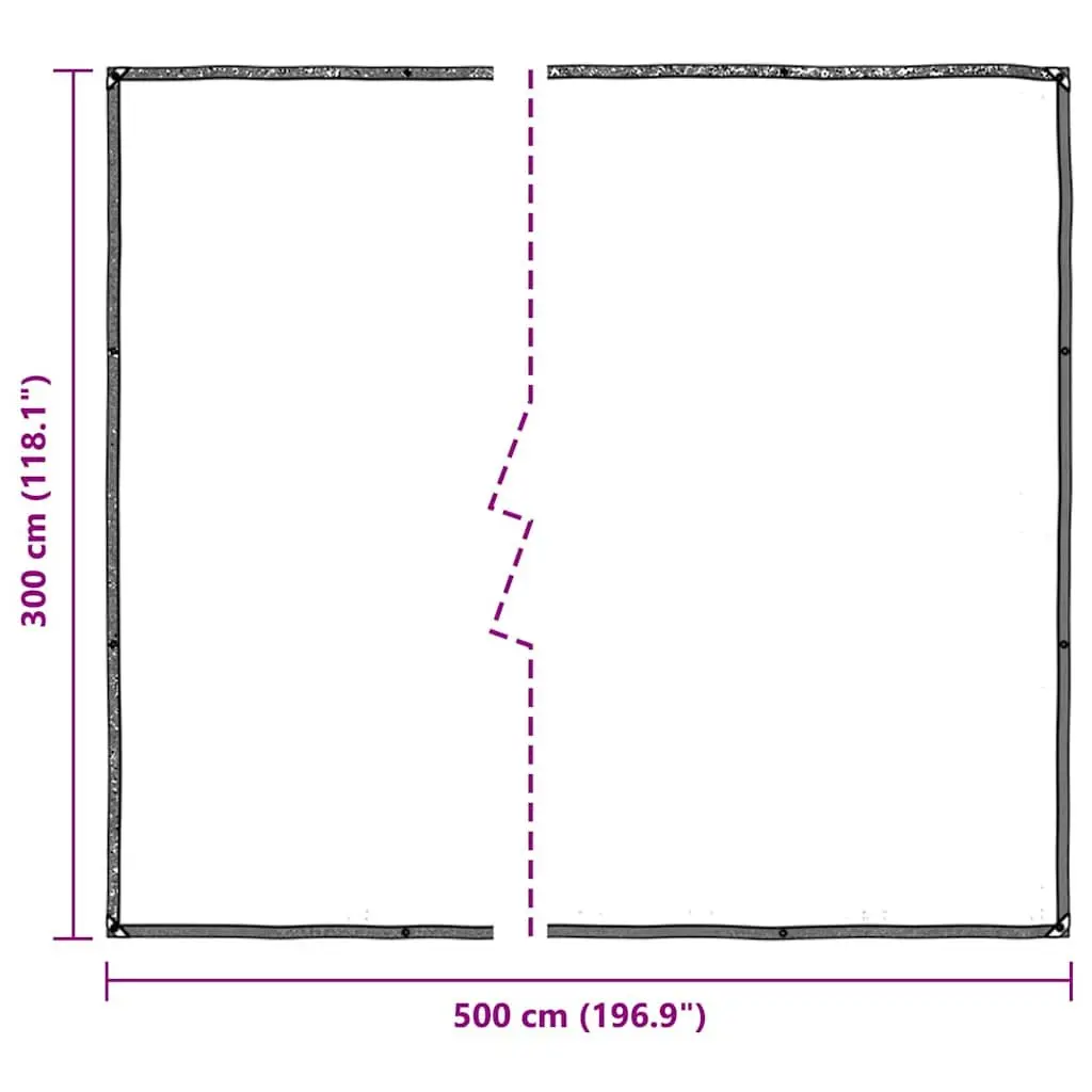3x5 m Clear Tarpaulin with Eyelets
