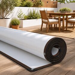 Compact Clear Tarpaulin Sheet with Eyelets 3x8m