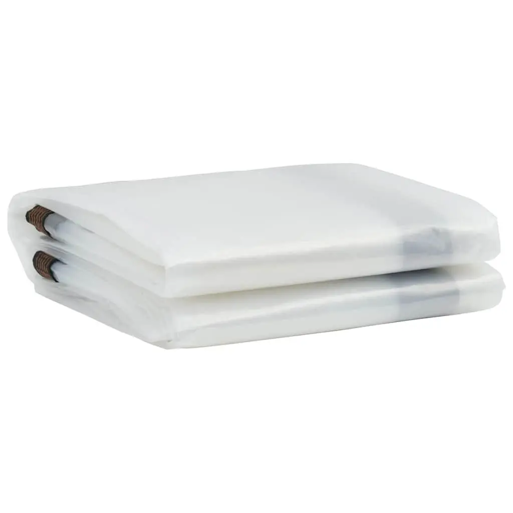 Clear Tarpaulin Sheet Transparent 3x8m Polyethylene Water-resistant Durable with Eyelets