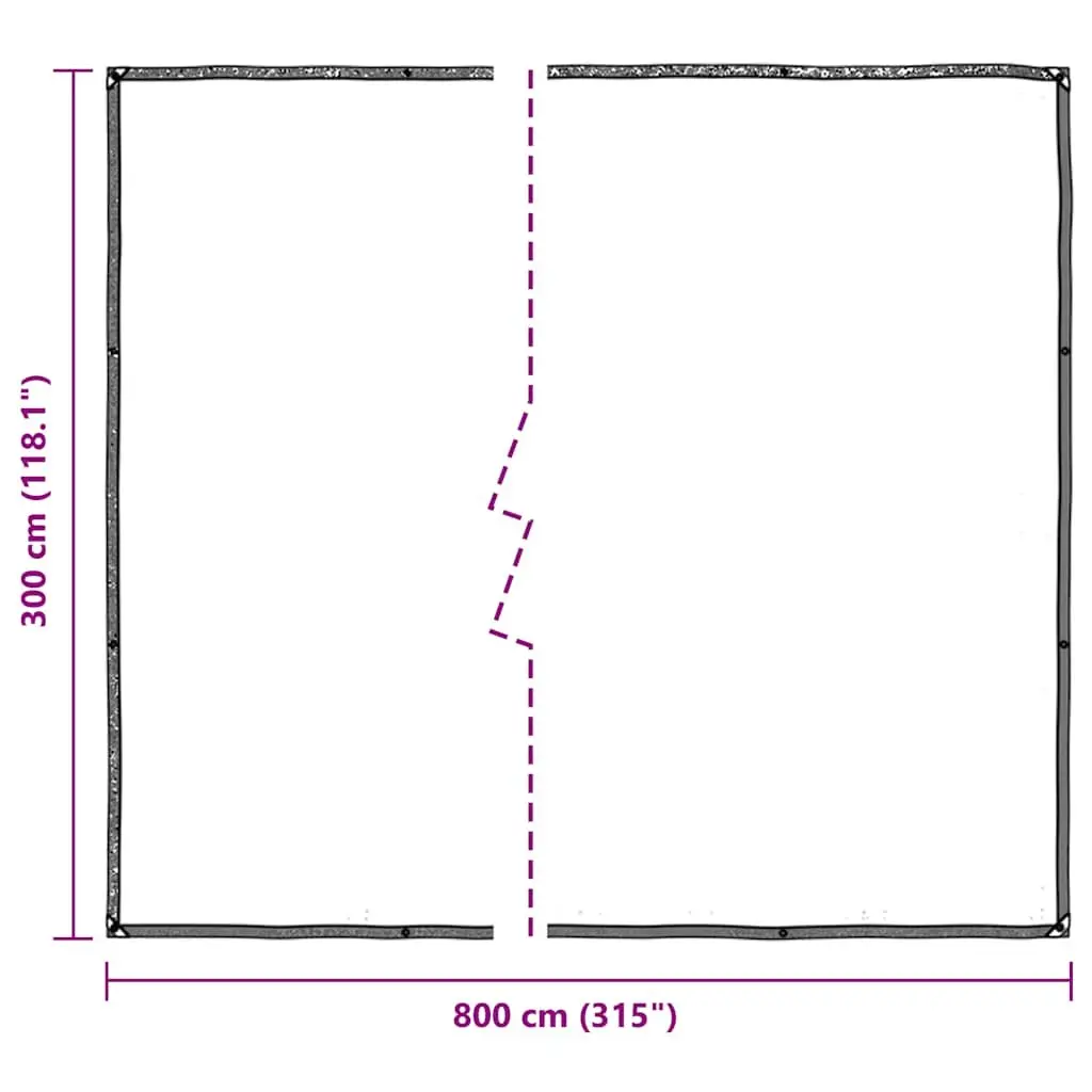 Clear Tarpaulin Sheet Transparent 3x8m Polyethylene Water-resistant Durable with Eyelets