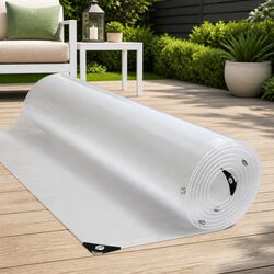 Clear Tarpaulin with Eyelets 3x6m Transparent PVC Waterproof Garden Cover Sheet