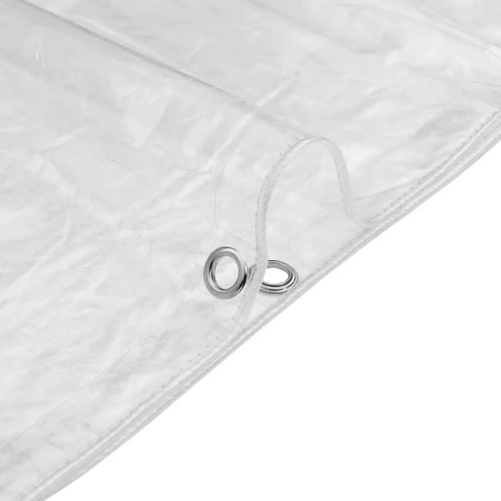Clear Tarpaulin Transparent 3x6m PVC Waterproof with Eyelets