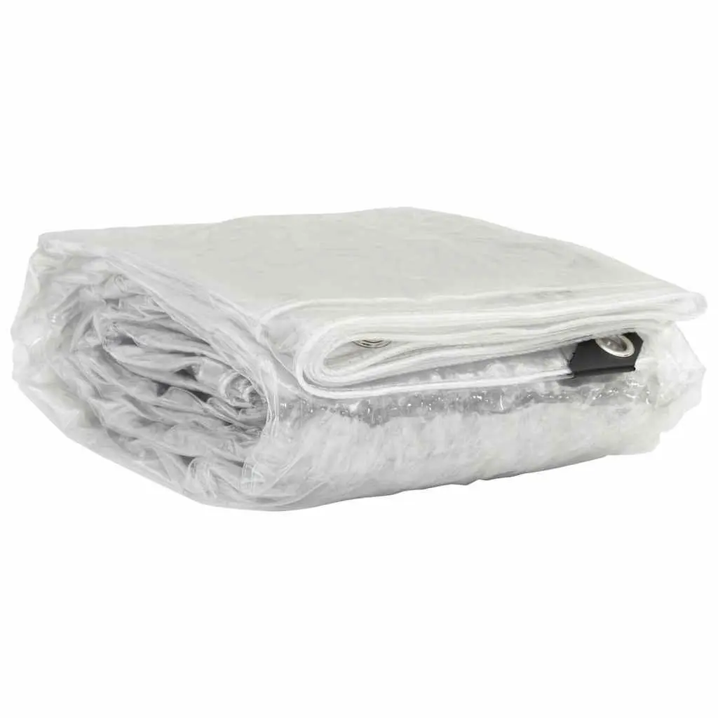 Clear Tarpaulin Transparent 3x6m PVC Waterproof with Eyelets