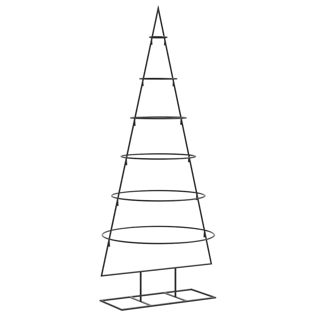 Metal Christmas Tree Decoration Black 150cm DIY Seasonal Holiday Decor