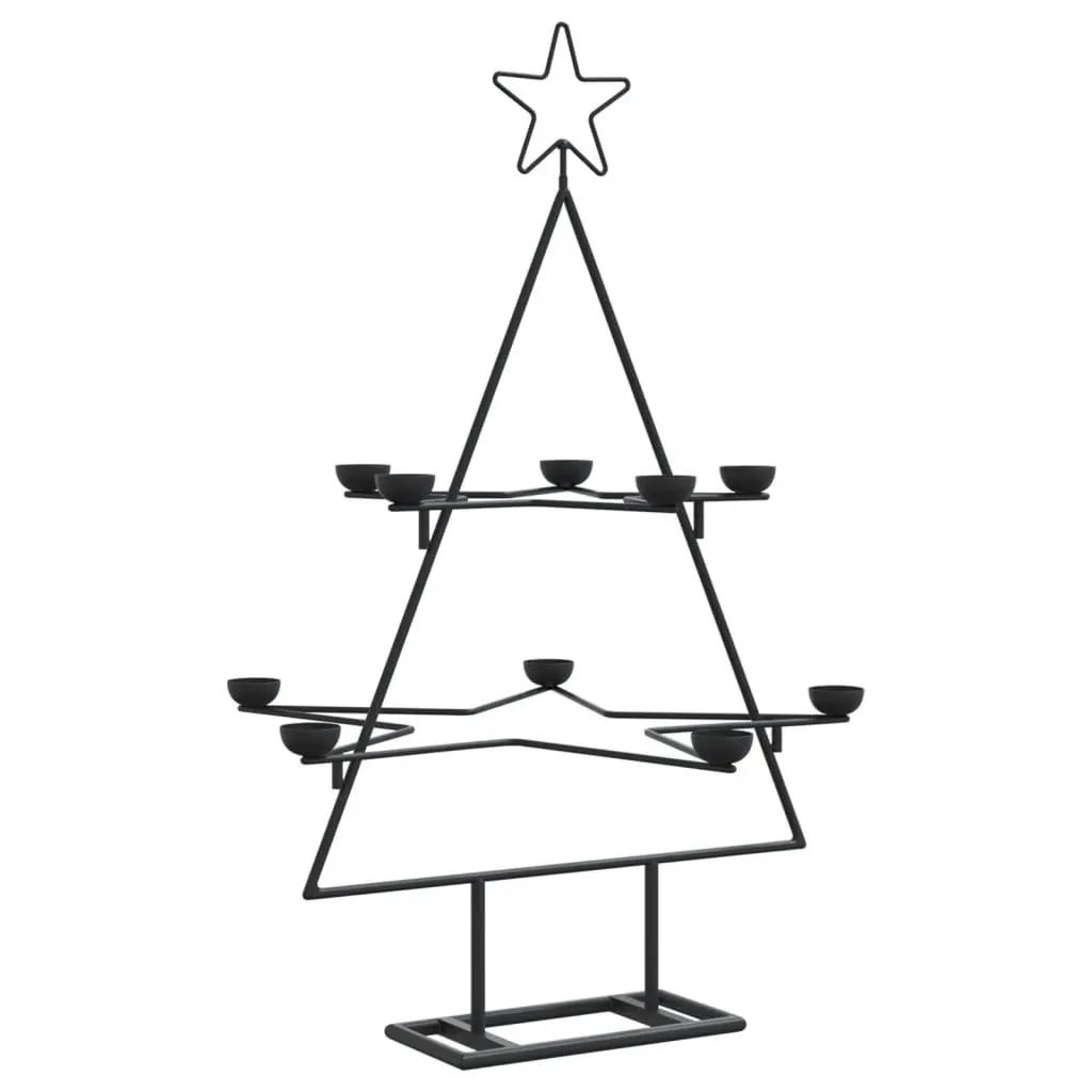 Metal Christmas Tree Decoration Black 75cm DIY Modern Holiday Display Stand